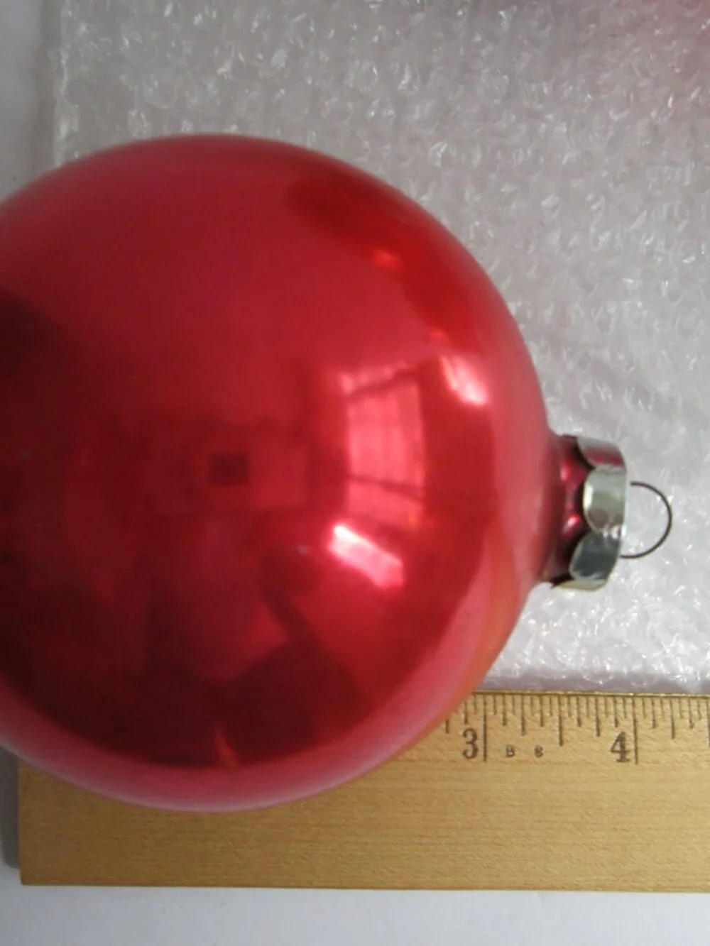 4 Shiny Brite Glass Ornaments Large (3